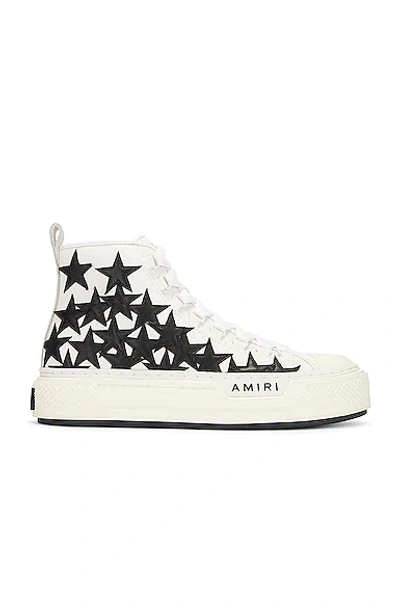 Shop Amiri Stars Court Hi-top Sneaker In White & Black