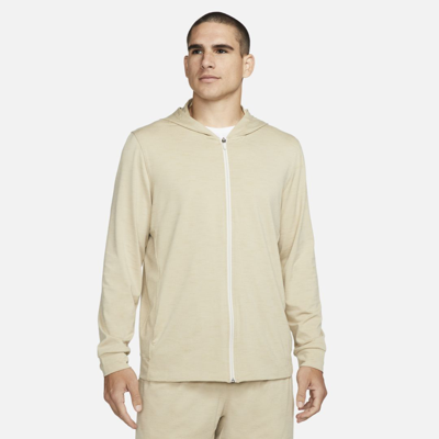 Shop Nike Men's  Yoga Dri-fit Full-zip Jacket In Grey