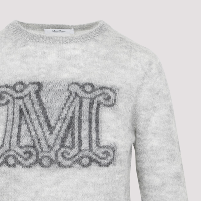 Shop Max Mara Mohair And Wool Sweater In Grey