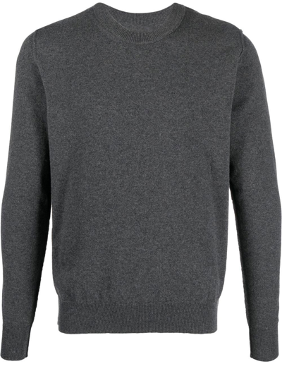 Shop Maison Margiela Grey Crewneck Sweater
