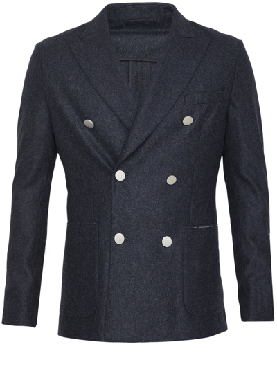 Tonello Grey Wool Jacket In Antracite