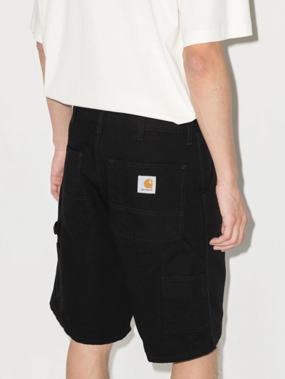 Shop Carhartt Canvas Bermuda Shorts In Schwarz