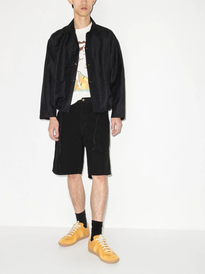 Carhartt Regular Waist Relaxed Fit Single Knee Shorts In Schwarz