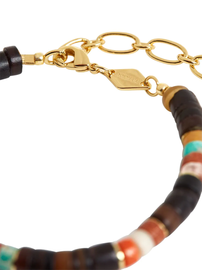 Shop Anni Lu Tulum Beaded Bracelet In Gold