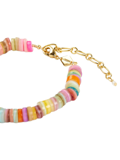 Shop Anni Lu Holiday Rainbow Beaded Bracelet In Gold