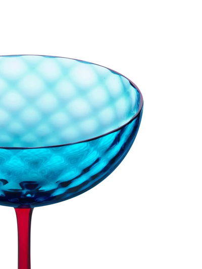 Shop Dolce & Gabbana Hand-blown Murano Champagne Glass In Blue