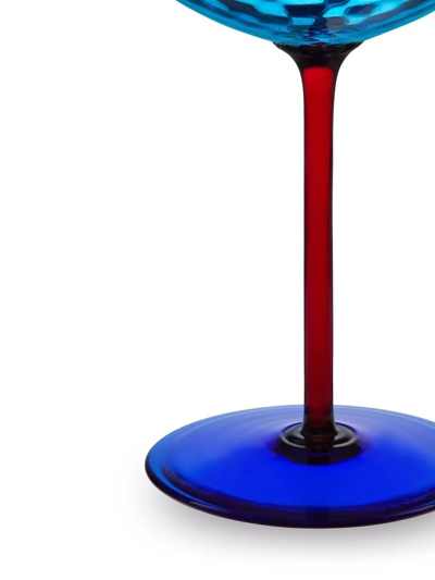 Dolce & Gabbana Hand-blown Murano Champagne Glass In Blue