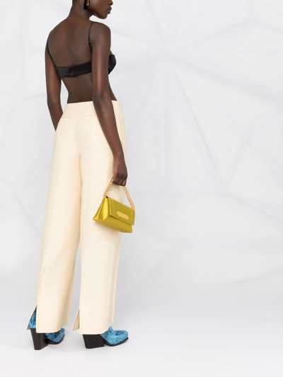 金属感缎面文胸式上衣