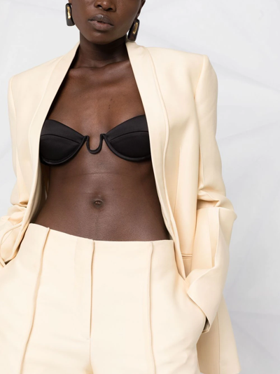 金属感缎面文胸式上衣