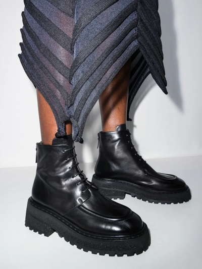 Shop Marsèll Carro Ridged-sole Leather Boots In Black