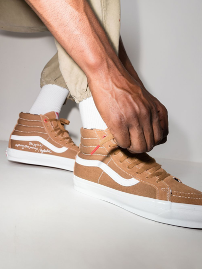 Shop Vans Ua Og Sk8-hi Top Sneakers In Brown