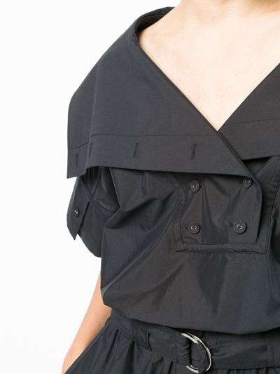 3.1 Phillip Lim Wide-collar Playsuit In Black