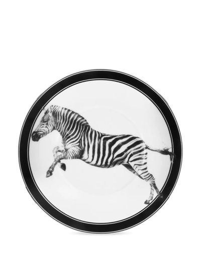 Dolce & Gabbana Zebra-print Porcelain Espresso Set In White