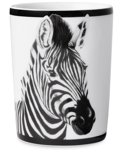 Shop Dolce & Gabbana Zebra Porcelain Cup In White
