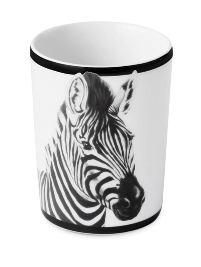 Shop Dolce & Gabbana Zebra Porcelain Cup In White