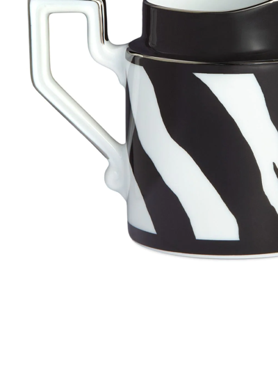 Shop Dolce & Gabbana Zebra-print Cream Jug In Black