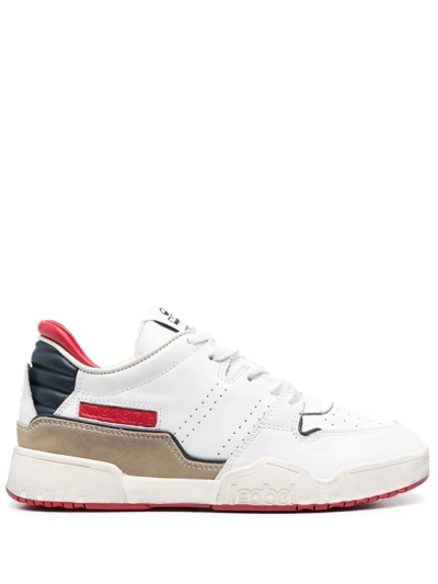 Isabel Marant Leather Lace-up Sneakers In White
