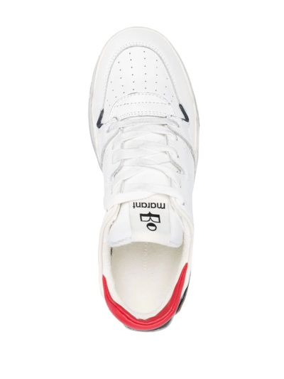 Isabel Marant Leather Lace-up Sneakers In White