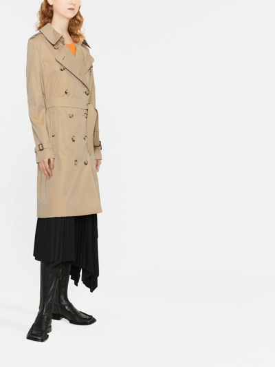 Shop Burberry Kensington Heritage Trenchcoat In Nude