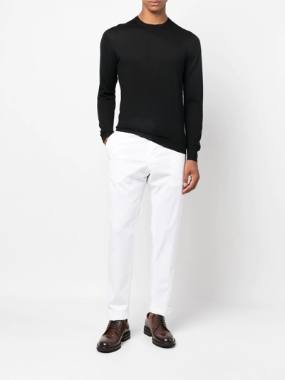 Shop Kiton Straight-leg Trousers In Weiss