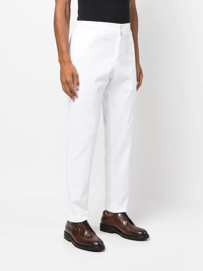 Shop Kiton Straight-leg Trousers In Weiss