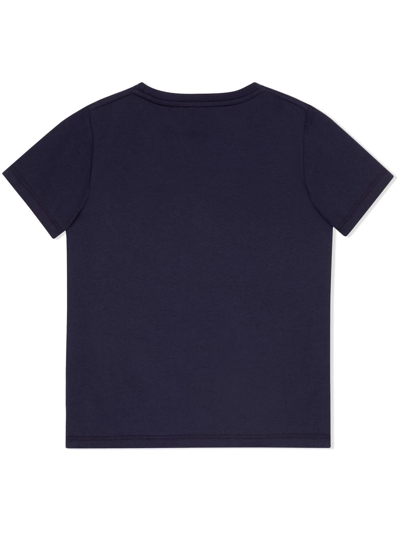 Shop Gucci Interlocking G Star Print T-shirt In Blue