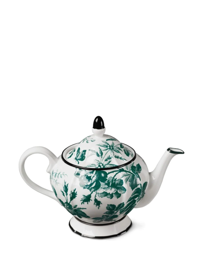 Shop Gucci Herbarium Porcelain Teapot In Weiss