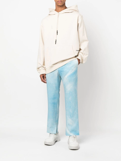 Shop Msftsrep Tie-dye Effect Trousers In Blau