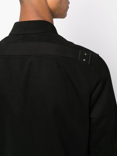 Shop Rick Owens Long-sleeved Shirt Jacket In Schwarz