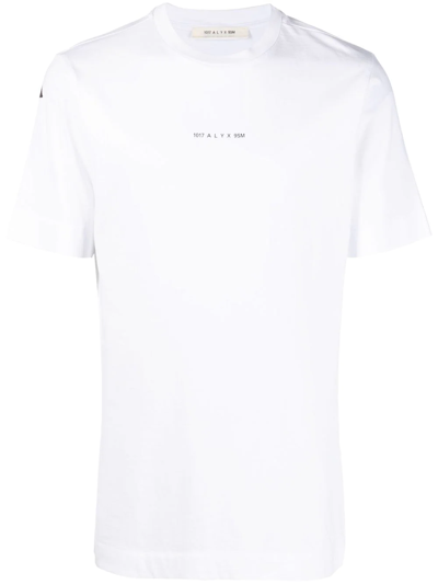 Shop Alyx Logo-print Cotton T-shirt In Weiss
