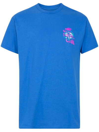 Shop Anti Social Social Club Out Of Time T-shirt In Blau