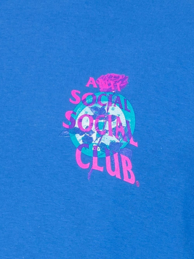 Shop Anti Social Social Club Out Of Time T-shirt In Blau