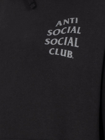 Shop Anti Social Social Club The Ghost Of You And Me "members Only" Hoodie In Black