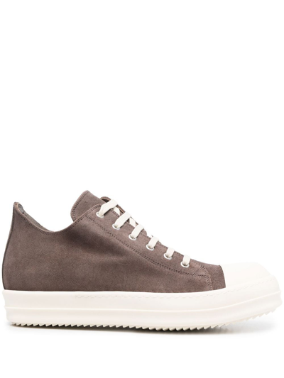 Shop Rick Owens Strobe Lace-up Trainers In Nude