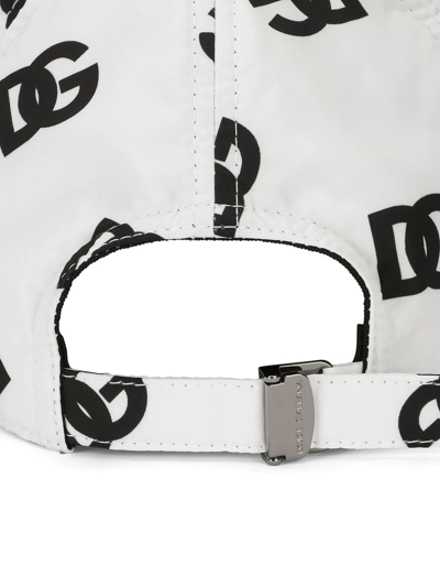 Shop Dolce & Gabbana Dg-logo Baseball Cap In Weiss