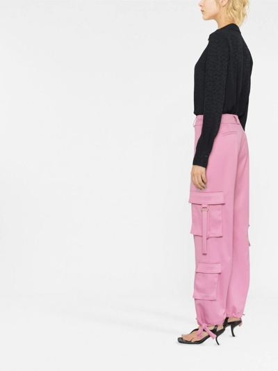 Pinko Monogram Pattern Button-up Shirt In Schwarz