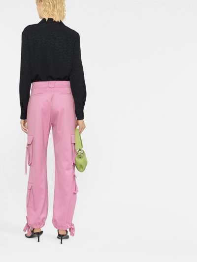 Pinko Monogram Pattern Button-up Shirt In Schwarz