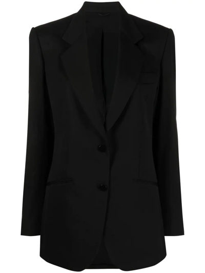 Shop Del Core Single-breasted Virgin Wool Blazer In Schwarz