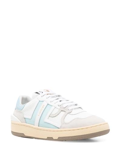 Shop Lanvin Panelled Low-top Sneakers In Weiss