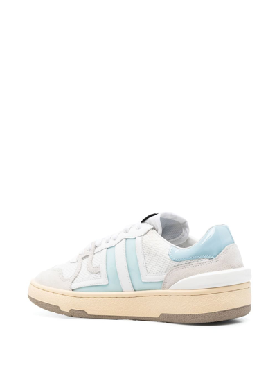 Shop Lanvin Panelled Low-top Sneakers In Weiss