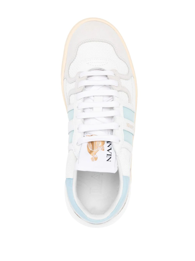 Shop Lanvin Panelled Low-top Sneakers In Weiss