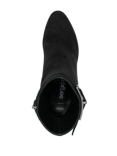 Shop Sergio Rossi 150mm Leather Boots In Schwarz