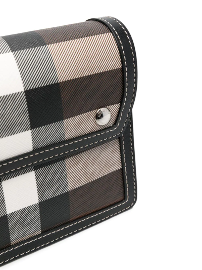 Shop Burberry Oscar Check-pattern Shoulder Bag In Braun
