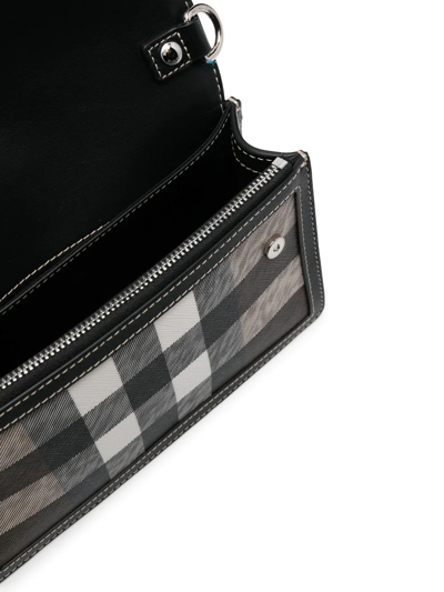 Shop Burberry Oscar Check-pattern Shoulder Bag In Braun