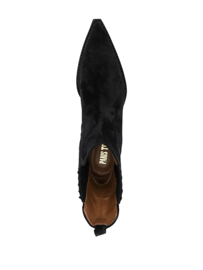 Paris Texas Pull-on Pointed Ankle Boots In Schwarz