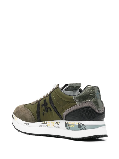 Premiata Sneaker Conny In Tessuto Tecnico Nero Suede Verde Militare In  Green | ModeSens