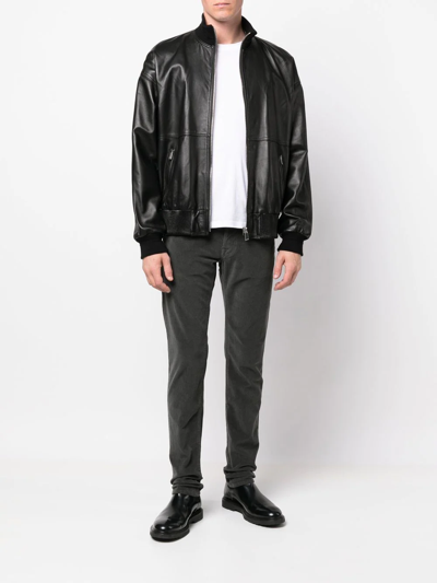 Jacob Cohen Stonewash Mid-rise Skinny Jeans In Grau
