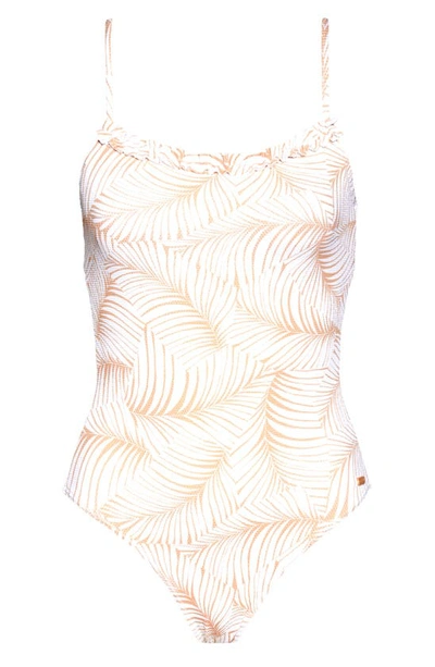 Shop Roxy Palm Tree Dreams One-piece Swimsuit In Cjj7-toast S Palm Tr