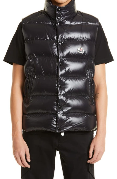 Shop Moncler Tibb Down Puffer Vest In Black