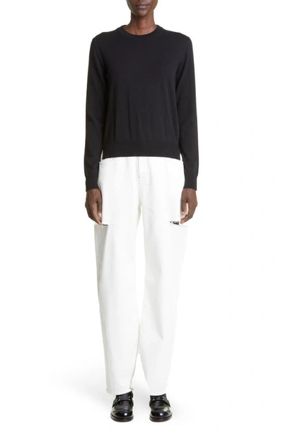 Shop Maison Margiela Ripped Side Cutout Jeans In White